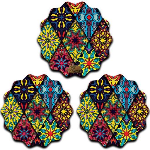 زیر لیوانی چوبی رنس مدل C5-42079 بسته 3 عددی